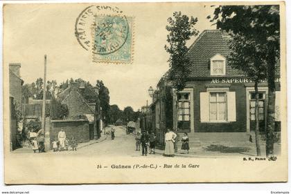 CPA - Carte Postale - France - Guines - Rue de la Gare - 1906 (I10432)