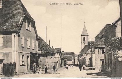 68 - HAUT-RHIN - HABSHEIM - grande rue , épicerie, mercerie (10094)