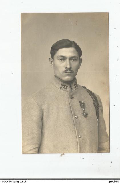 HAGUENAU (BAS RHIN) ? CARTE PHOTO AVEC MILITAIRE (PHOTOGRAPHE GG LEHMANN HAGUENAU