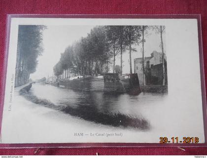 CPA - Ham - Le Canal (petit bief)