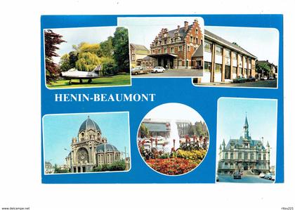 cpsm - 62 - Henin-Beaumont - multivues - avion