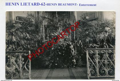 HENIN-BEAUMONT-Enterrement Oberst BALTHASAR-Cerceuil-CARTE PHOTO Allemande-Guerre 14-18-1WK-France-62-Militaria-