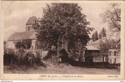 CPA IGNY L'Eglise et la Mairie (806746)