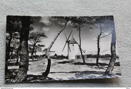 Cpsm, ile de Noirmoutier, le moulin de la Bosse, Vendée 85