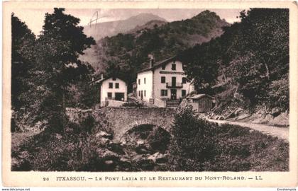 CPA  Carte Postale France-Itxassou- Pont Laxia et le restaurant du Mont Roland      VM48860