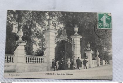 Cpa 1908, Jarnac, entrée du château, Charente 16