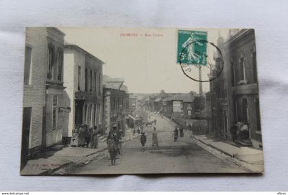 Cpa 1912, Jeumont, rue Thiers, Nord 59