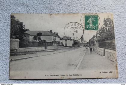 Cpa 1914, Jeumont, rue Faidherbe, Nord 59