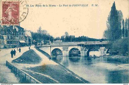 94 - Joinville le Pont - Bords de la Marne - Le Pont de Joinville - Animée - CPA - Oblitération de 1928 - Voir Scans Rec