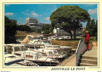 94 - Joinville le Pont - La Mairie vue du Port - Bateaux - Flamme Postale de Joinville le Pont - CPM - Voir Scans Recto-