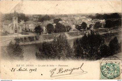 CPA L'ILE-SAINT-DENIS Le Quai de Seine - Panorama (1353075)