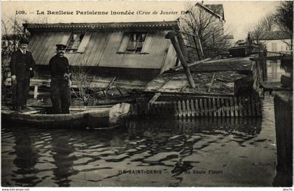 CPA L'ILE-SAINT-DENIS Quai du Saule Fleuri - Crue de Janvier 1910 (1353239)