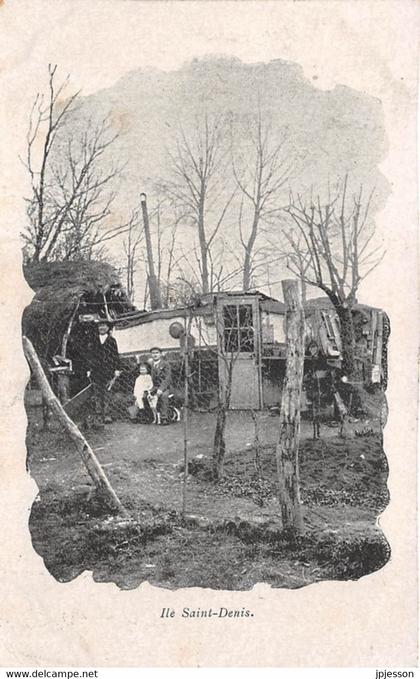 SEINE SAINT DENIS  93  L'ILE SAINT DENIS - CAMPEMENT "RUSTIQUE"