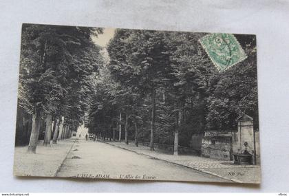 Cpa 1907, l'Isle Adam, l'allée des écuries, Val d'Oise 95