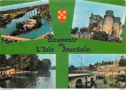 86 - L'Isle-Jourdain - Multivues - Chateaux - Blasons - CPM - Voir Scans Recto-Verso