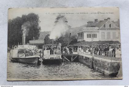 la Bouille, arrivée du bateau de Rouen, Seine Maritime76