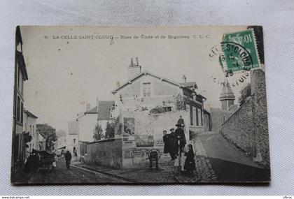 Cpa 1923, la Celle saint Cloud, rues de Vindé et de Blignières, Yvelines 78