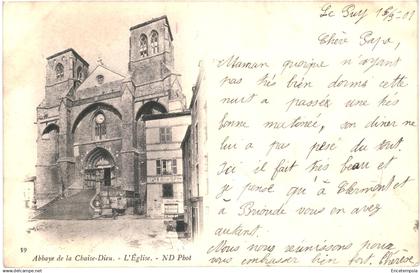 CPA Carte postale France La Chaise-Dieu  L'église 1901 VM84853