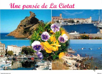 13 - La Ciotat - Multivues - Une pensée de La Ciotat - Fleurs - CPM - Voir Scans Recto-Verso