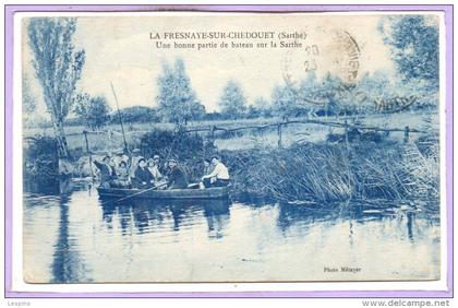 72 - La FRESNAYE sur CHEDOUET --  Une Bonne partie de Bateau sur...