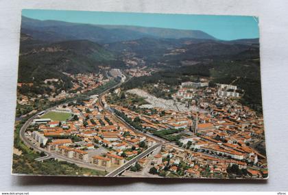 Cpm 1988, la Grand Combe, vue par avion sur la ville, Gard 30