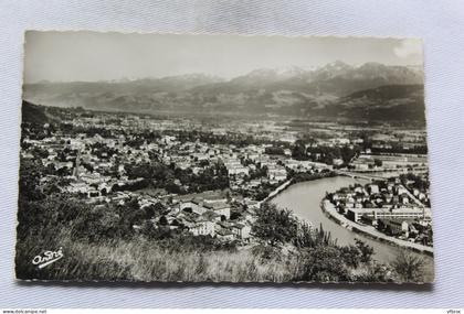 Cpsm 1958, la Tronche, vue générale et chaine de Belledonne, Isère 38