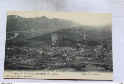 Cpa 1907, vue générale de Lamalou les bains, Hérault 34