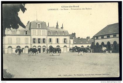 cpa du 22   Lamballe le Haras présentation des étalons    JUI34