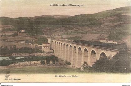 LANGEAC (43) Le Viaduc avec le Train en 1913