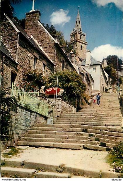 22 - Lannion - Les escaliers de Brélévenez (140 marches) - Flamme Postale de Lannion - CPM - Voir Scans Recto-Verso