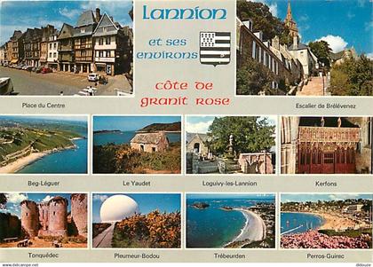 22 - Lannion - Multivues - Blasons - Flamme Postale de Lannion - CPM - Voir Scans Recto-Verso