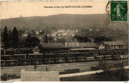 CPA AK St-SULPICE-LAURIERE Panorama et Gare (611284)