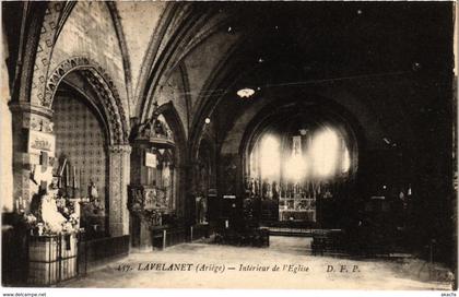 CPA LAVELANET Intérieur de l'Église Ariege (101611)