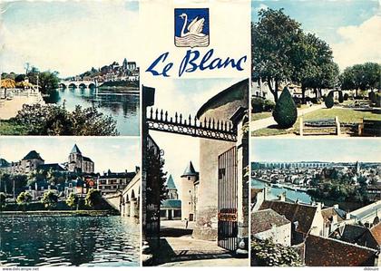 36 - Le Blanc - Multivues - Blasons - Flamme Postale de Le Blanc - CPM - Voir Scans Recto-Verso