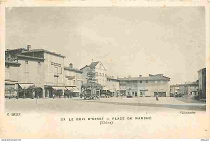 69 - Le Bois d'Oingt - Place du Marché - Animée - CPA - Voir Scans Recto-Verso