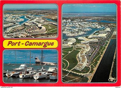 30 - Le Grau du Roi - Port Camargue - Multivues - Vue aérienne - Immeubles - Bateaux - Flamme Postale de Le Grau du Roi