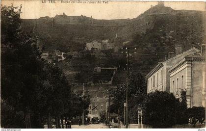 CPA Le TEIL Entrée en ville et ruines du Teil (660648)