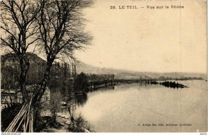 CPA Le TEIL Vue sur le Rhone (660661)