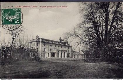 27 - Le Vaudreuil - Façade postérieure du château - Voyagé - Dos divisé...