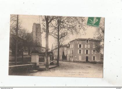 LECTOURE (GERS) RUE NATIONALE LE CLOCHER ET BASTION 1913