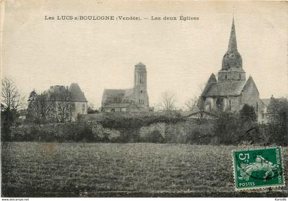 les lucs sur boulogne * vue sur les deux églises * panorama