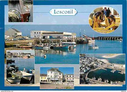 29 - Lesconil - Multivues - Bateaux - Automobiles - Pecheurs - Flamme Postale - Voir Scans Recto Verso