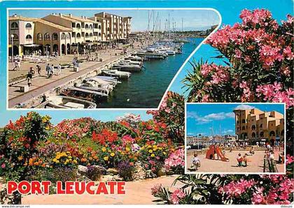 11 - Leucate - Port Leucate - Multivues - Fleurs - Flamme Postale de Leucate - CPM - Voir Scans Recto-Verso