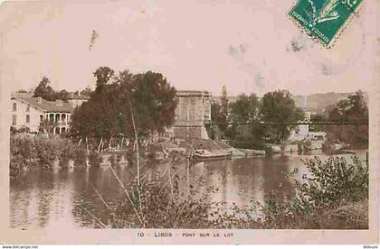 47 - Libos - Pont sur le Lot - CPA - Voir Scans Recto-Verso