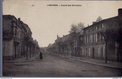 33 - Libourne - Cours des Girondins - Voyagé - Dos divisé...