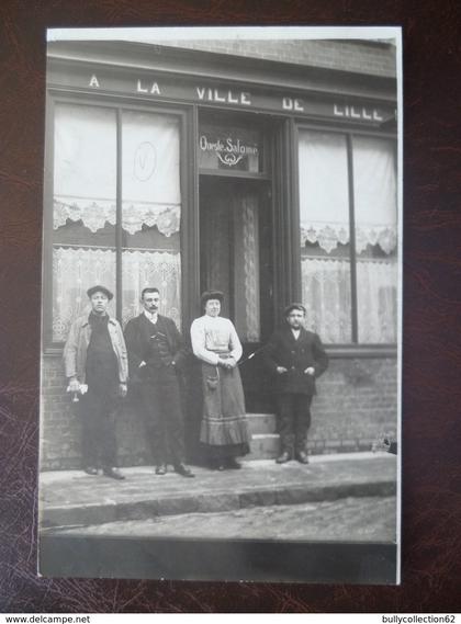 carte photo façade de commerce a la ville de Lille  QUESLE-SALOMÉ    -LILLE