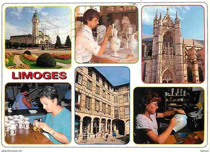 87 - Limoges - Multivues - Porcelaine de Limoges - CPM - Voir Scans Recto-Verso