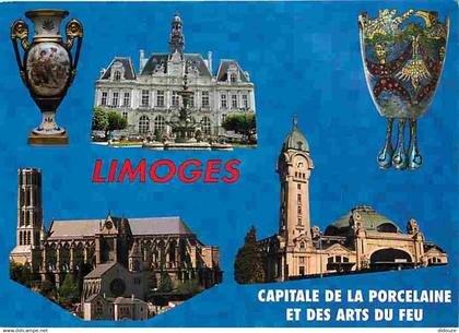 87 - Limoges - Multivues - Porcelaine de Limoges - CPM - Voir Scans Recto-Verso