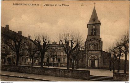 CPA AK LIMONEST L'Église et la Place (461948)