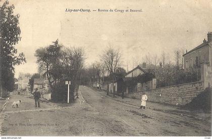 CPA Lizy-sur-Ourcq Route de Congy et Beauval